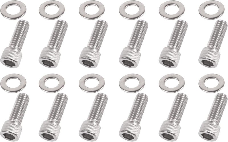 BEONEO SBC Exhaust Header Bolt Kit Stainless Steel 3/8-16x1 Bolts Compatible with Chevrolet V8 Small Blocks 265 283 305 327 350 383 400 Gen I & II 92-97 LT1 LT4 TPI TBI 96-98 Vortec 5.0L 5.7L - Image 5